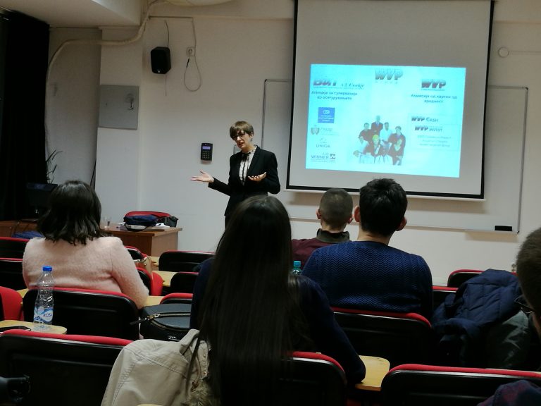 Sashka Kostovska Dlaka from WVP Fund Management guest lecturer at UACS