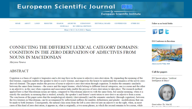 New English Linguistics Paper’s Publication