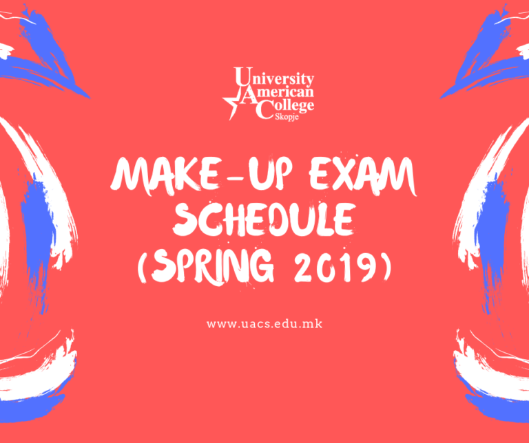 MAKE-UP EXAM SCHEDULE (SPRING 2019)