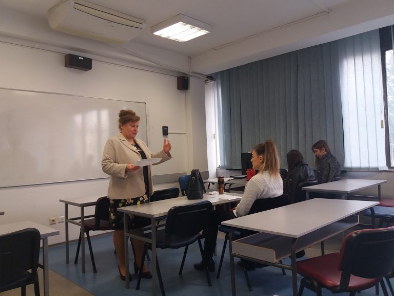 Director of the Institute for Macedonian Language “Krste Misirkov” was guest lecturer at UACS