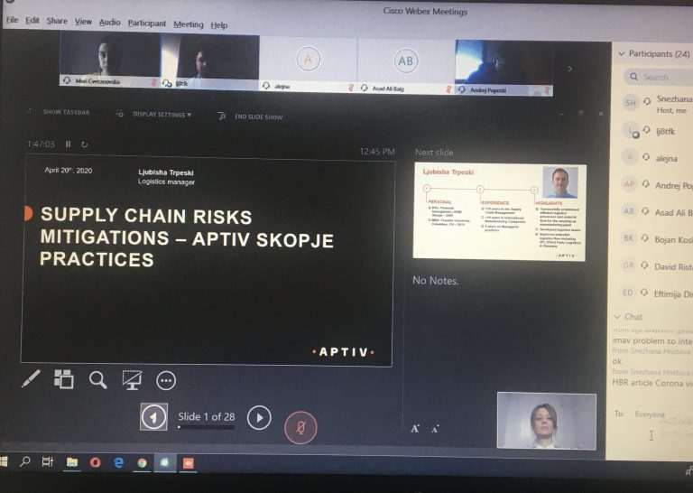 Guest lecturer from APTIV Group at course Business planning